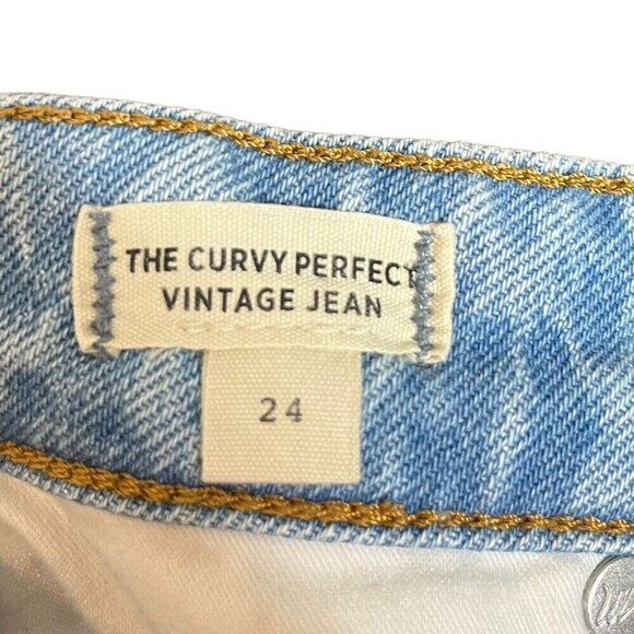 Madewell Curvy Perfect Vintage Jeans Women’s Size 24 Blue Fiore Wash High Rise - Picture 8 of 12